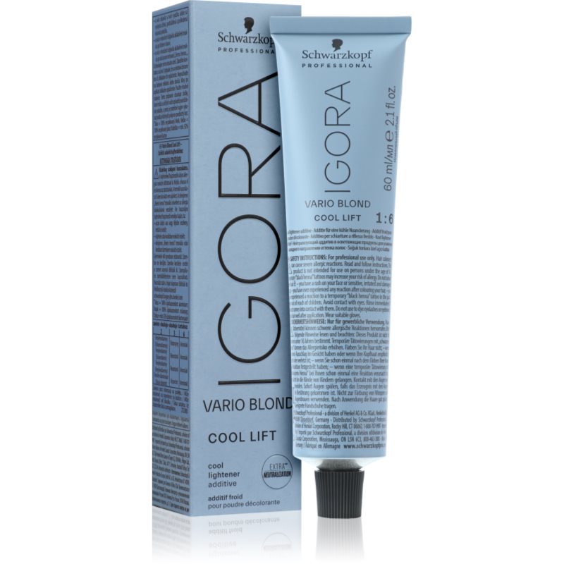 Schwarzkopf Professional IGORA Vario Blond Cool Lift hamvasító és tonizáló adalékanyag Cool Lift 60 ml-Eredeti