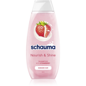 Schwarzkopf Schauma Nourish & Shine hajerősítő sampon a sérült hajra eper illattal 400 ml-Ár