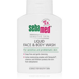 Sebamed Face & Body Wash Sensitive Skin Gyengéd tisztító emulzió arcra és testre az érzékeny bőrre 200 ml-Eredeti