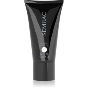 Semilac Acrylgel Elastic White Cream akrilát gél körmökre árnyalat White 30 g-ár