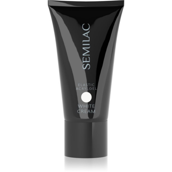 Semilac Acrylgel Elastic White Cream akrilát gél körmökre árnyalat White 30 g-ár