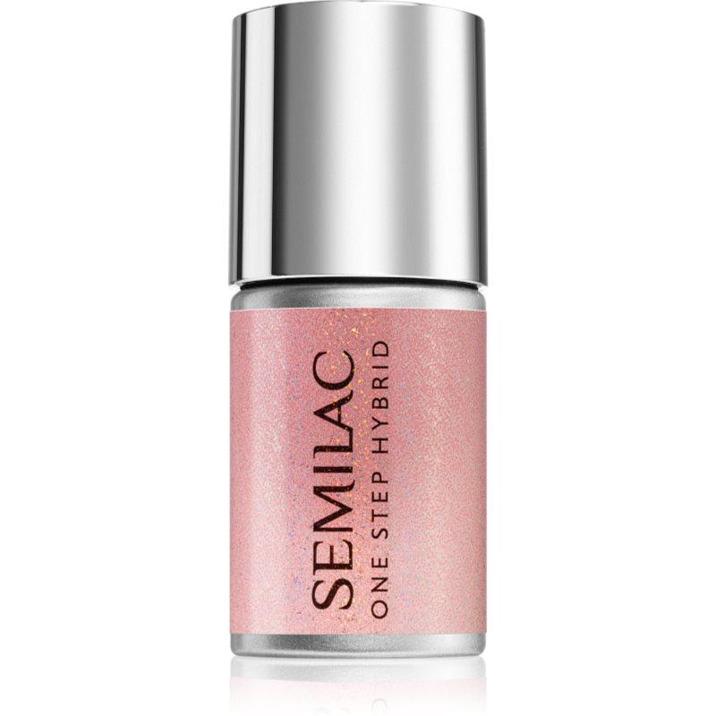 Semilac One Step Hybrid 3in1 géles körömlakk árnyalat S258 Naked Glitter Peach 7 ml-Ár