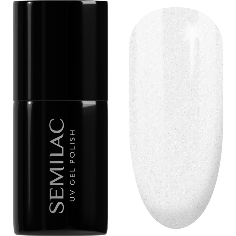 Semilac UV Hybrid Black & White géles körömlakk árnyalat 091 Glitter Milk 7 ml-Ár