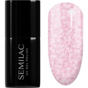 Semilac UV Hybrid Crushed_ICE gél körömlakk UV / LED-es lámpákhoz árnyalat 491 Strawberry Ice 7 ml-ár