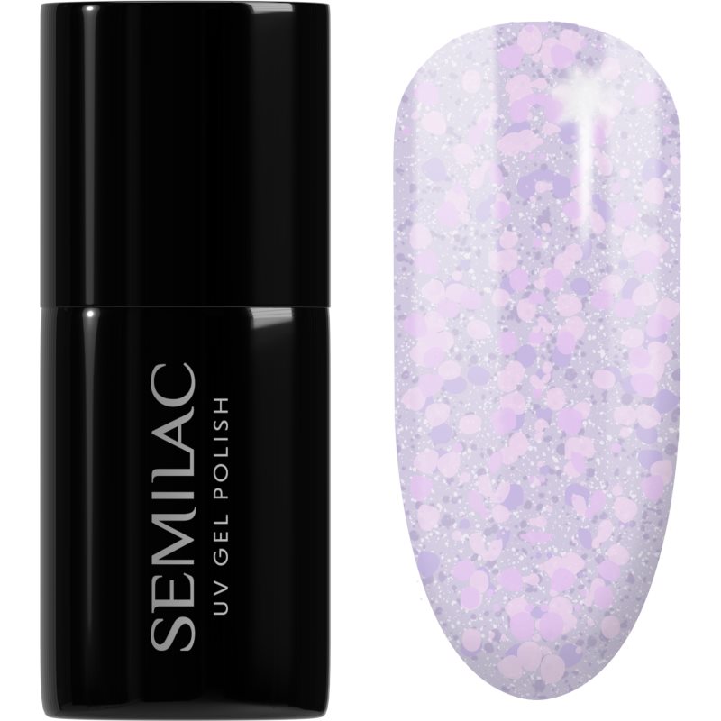 Semilac UV Hybrid Crushed_ICE gél körömlakk UV / LED-es lámpákhoz árnyalat 492 Icy Lavender Bliss 7 ml-ár