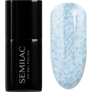 Semilac UV Hybrid Crushed_ICE gél körömlakk UV / LED-es lámpákhoz árnyalat 493 Bubble Gum 7 ml-ár