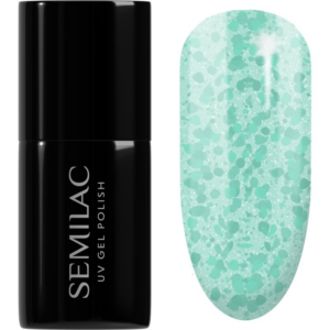 Semilac UV Hybrid Crushed_ICE gél körömlakk UV / LED-es lámpákhoz árnyalat 495 Mint Glacier 7 ml-ár