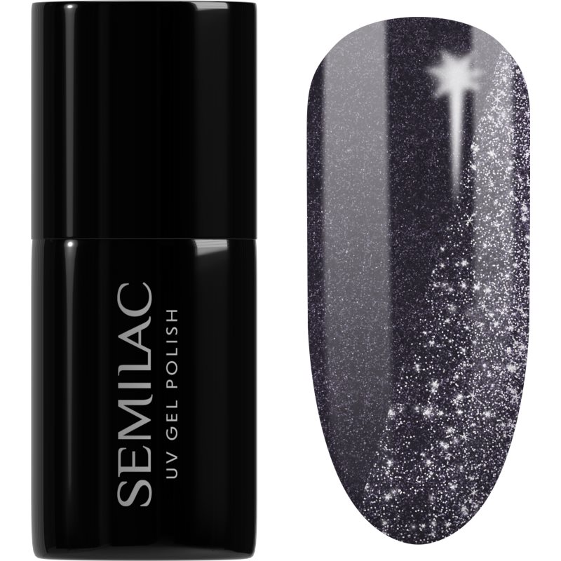 Semilac UV Hybrid Day and Night gél körömlakk UV / LED-es lámpákhoz árnyalat 399 Dark & Spark 7 ml-ár
