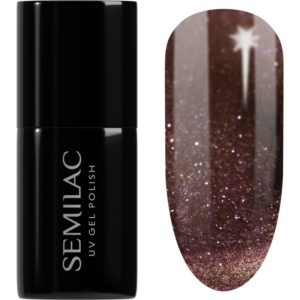 Semilac UV Hybrid Galaxy Flash gél körömlakk UV / LED-es lámpákhoz árnyalat 823 Meta Rose 7 ml-ár
