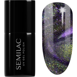 Semilac UV Hybrid Galaxy Flash gél körömlakk UV / LED-es lámpákhoz árnyalat 825 Cyber Violet 7 ml-ár