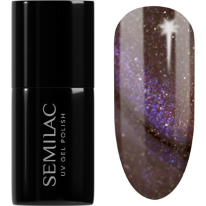 Semilac UV Hybrid Galaxy Flash gél körömlakk UV / LED-es lámpákhoz árnyalat 827 AI Brown 7 ml-ár