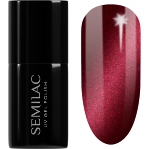 Semilac UV Hybrid Silk Effect gél körömlakk UV / LED-es lámpákhoz árnyalat 467 Red Candle Flash 7 ml-ár
