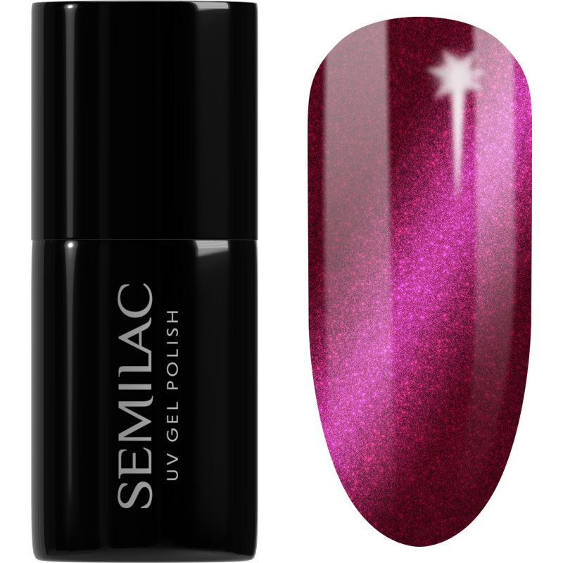 Semilac UV Hybrid Silk Effect gél körömlakk UV / LED-es lámpákhoz árnyalat 468 Pink Cosy Essential 7 ml-ár