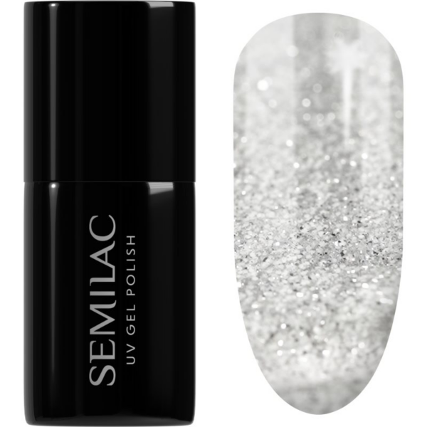 Semilac UV Hybrid Winter Collection gél körömlakk UV / LED-es lámpákhoz árnyalat 605 White Flash 7 ml-ár