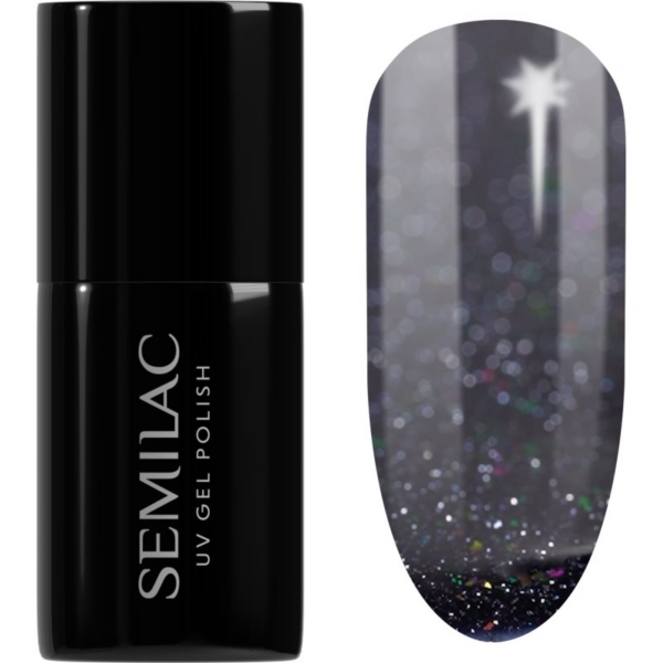 Semilac UV Hybrid Winter Collection gél körömlakk UV / LED-es lámpákhoz árnyalat 611 Violet Night 7 ml-ár