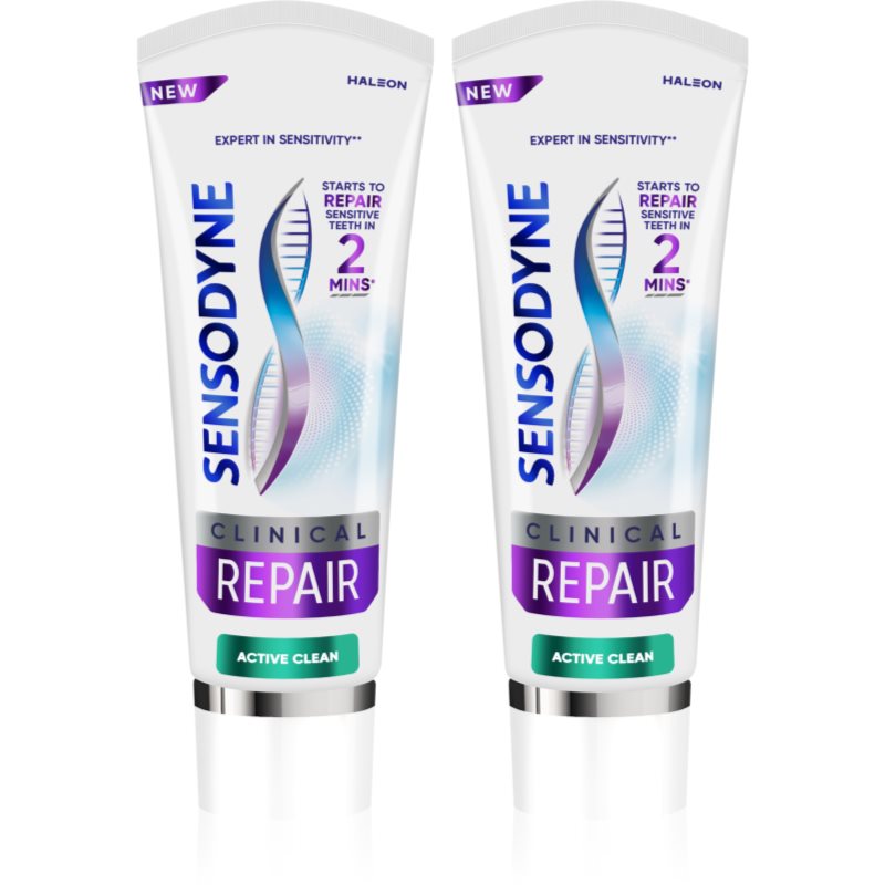 Sensodyne Clinical Repair Active Clean fogkrém 2x75 ml-Ár