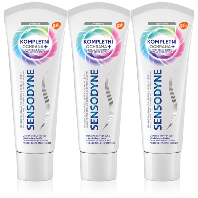 Sensodyne Complete Protection Whitening fehérítő fogkrém 3x75 ml-Ár