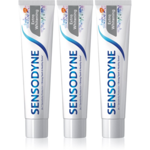 Sensodyne Extra Whitening fogfehérítő paszta fluoriddal érzékeny fogakra 3x75 ml-Eredeti