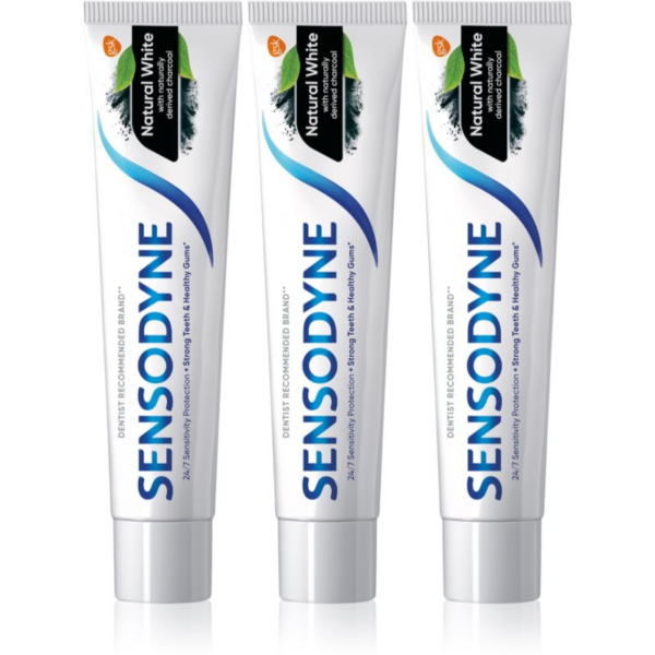 Sensodyne Natural White természetes fogkrém fluoriddal 3x75-Ár