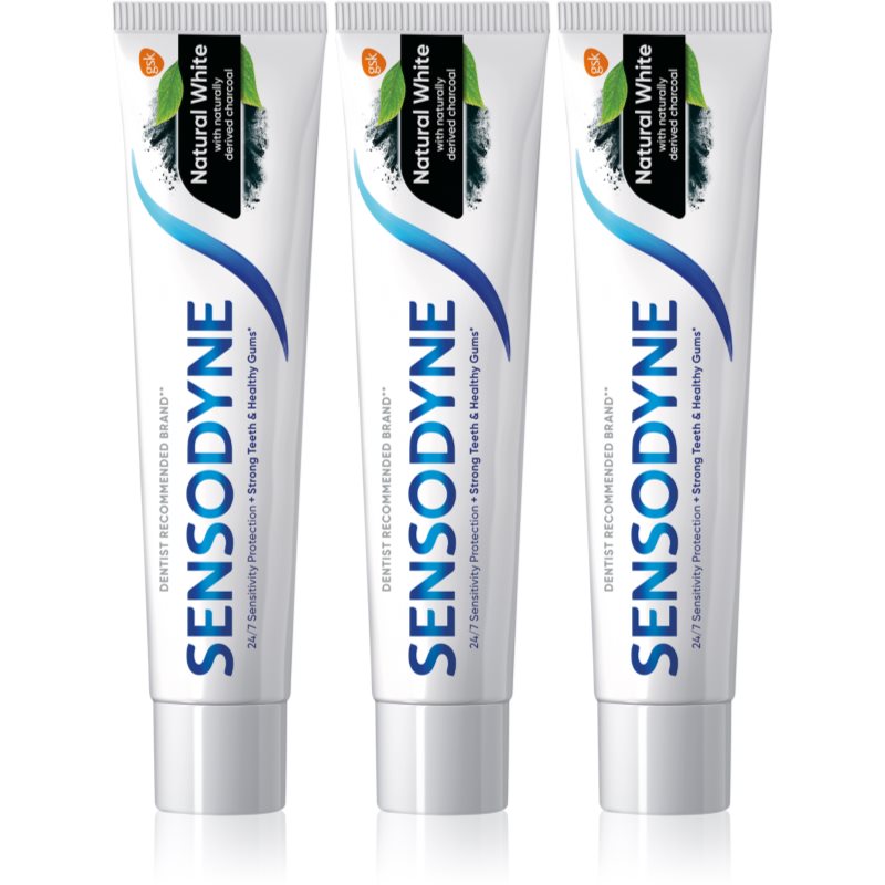 Sensodyne Natural White természetes fogkrém fluoriddal 3x75-Ár