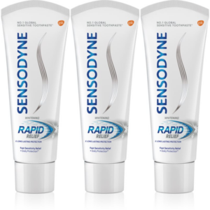 Sensodyne Rapid Whitening fehérítő fogkrém érzékeny fogakra 3x75 ml-Eredeti