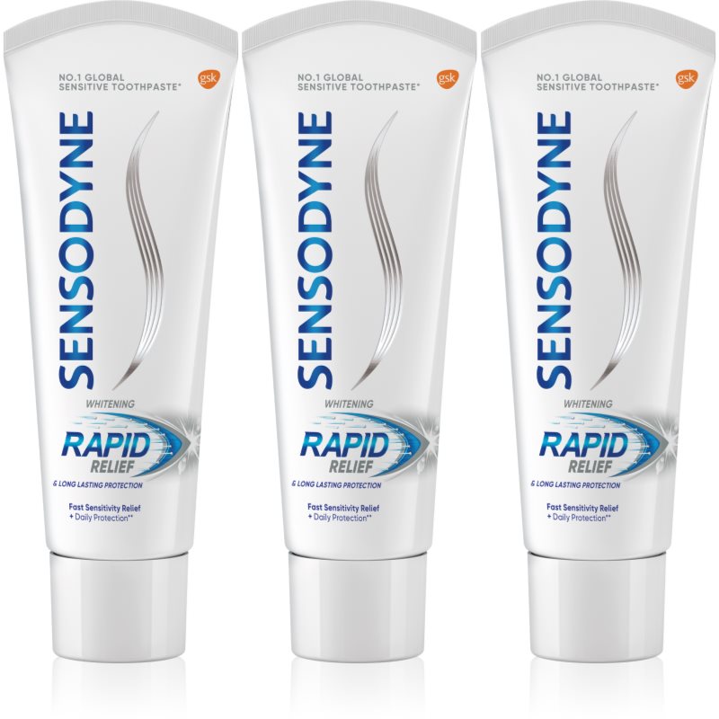 Sensodyne Rapid Whitening fehérítő fogkrém érzékeny fogakra 3x75 ml-Eredeti