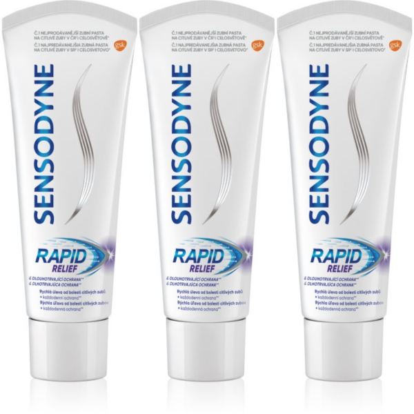 Sensodyne Rapid fluoridos fogkrém érzékeny fogakra 3x75 ml-Ár