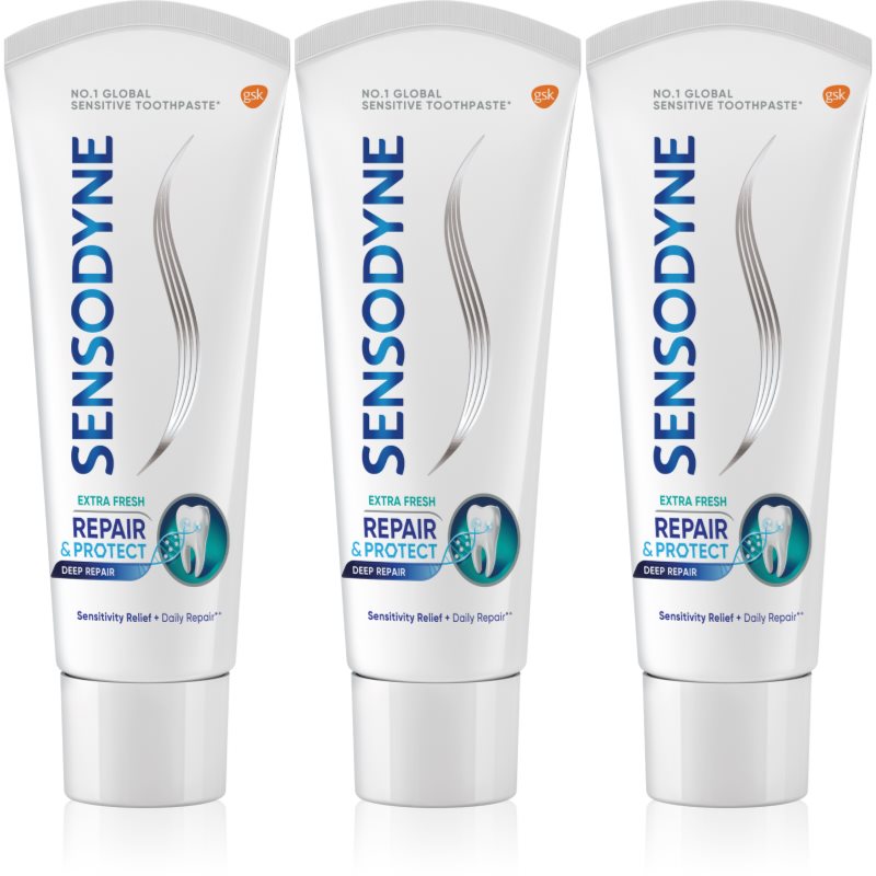 Sensodyne Repair & Protect Extra Fresh fogkrém a fogak és a fogíny védelmére 3x75 ml-Ár