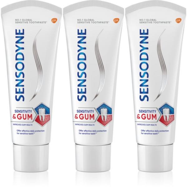 Sensodyne Sensitivity & Gum fogkrém érzékeny fogakra Mint 3x75 ml-Eredeti