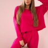 Set 2-piece sweatshirt + fuchsia trousers