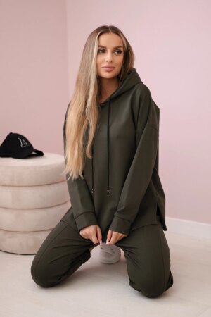 Set Punto Milano winter hoodie + khaki pants