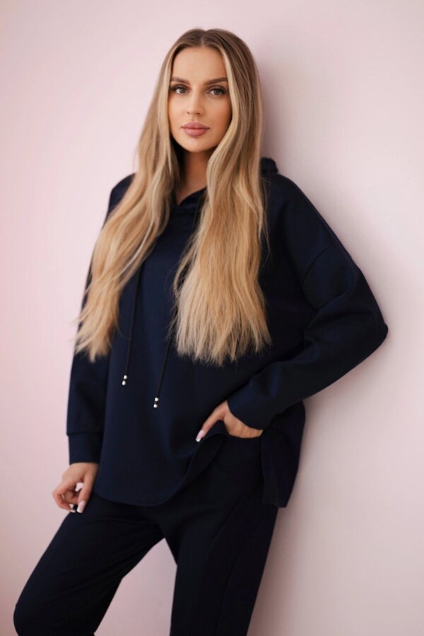 Set Punto Milano winter hoodie + pants navy blue