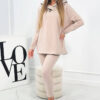 Set cotton sweatshirt + leggings beige