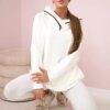 Set cotton sweatshirt + leggings ecru