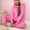 Set cotton sweatshirt + leggings pink