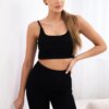 Set of black high-waisted trousers