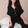 Set of blouse with black pants