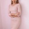 Set of blouses with a dark powder pink skirt