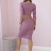 Set of blouses with a skirt in dark pink color