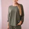 Set of cotton sweatshirt and trousers light khaki