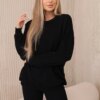Set of cotton sweatshirt + leggings black