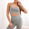 Set of sports top + leggings gray
