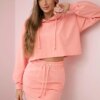 Set of sweatshirt with apricot skirt