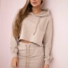 Set of sweatshirt with beige skirt