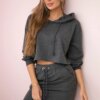Set of sweatshirt with graphite skirt