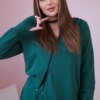 Set of sweatshirt with long side dark green