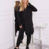 Set of sweatshirt with long side in black color