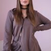 Set of sweatshirt with longer mocha side