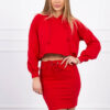 Set of sweatshirt with red skirt