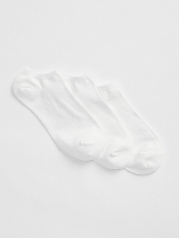 Set of three white women's ankle socks GAP
